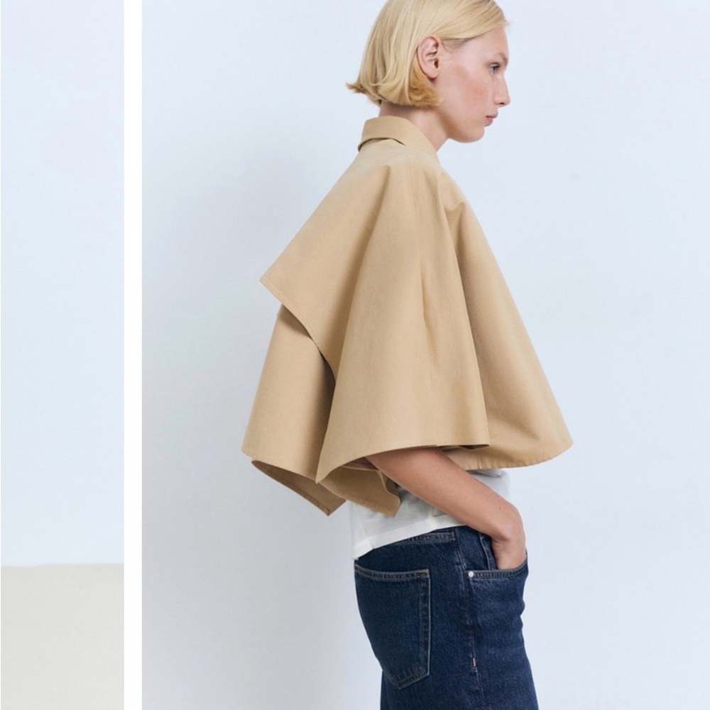 New House of Harlow Cape Style Cropped Trench Jacket - Picture 9 of 14